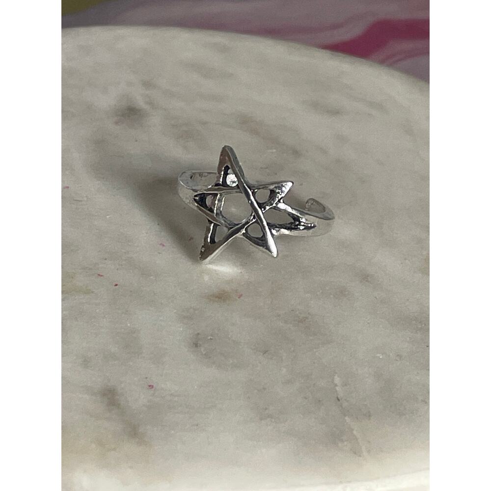 Silver star Women's Fashion Ring adjustable